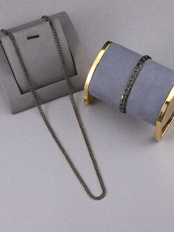 2pcs Men Minimalist Jewelry Set SHEIN UK