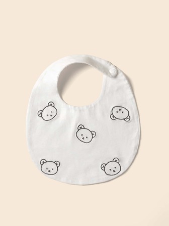 3pcs Baby Random Bear Pattern Bib