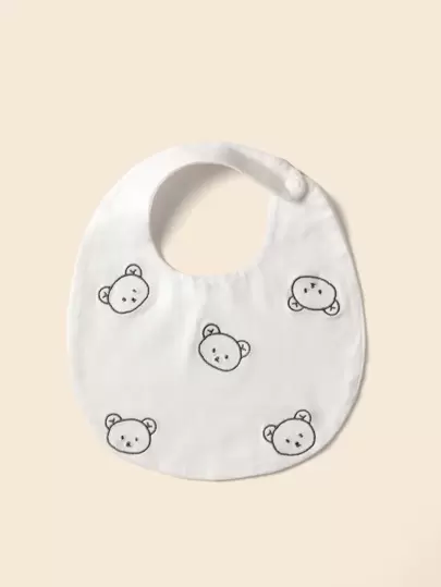 3pcs Baby Random Bear Pattern Bib