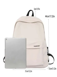 抽繩細節功能背包 - 米色 - 查看 3