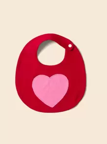 2pcs Baby Random Heart Pattern Bib - Multicolor - View 3