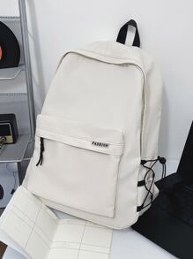 抽繩細節功能背包 - 米色 - 查看 7