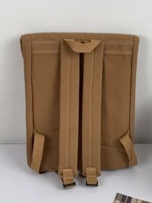 大容量,輕便,防小偷輕便搭扣裝飾翻蓋背包適用於青少年女孩女士大學學生完美適用於學校,大學,工作,商業,通勤,返校 - 棕色 - 查看 4