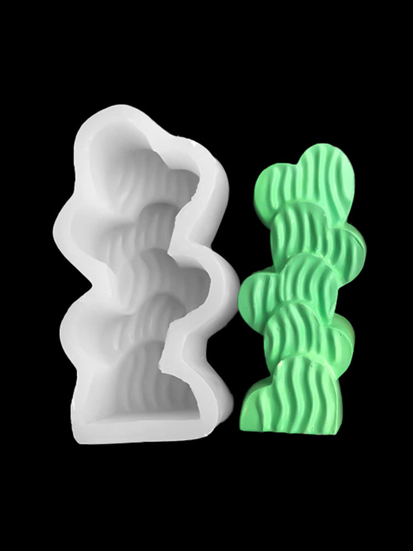 1pc Heart Design DIY Silicone Mold - Clear - View 1