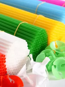 10 chiếc Cột bóng màu ngẫu nhiên & 10 chiếc Nút thắt - Nhiều màu - Xem 1