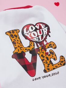 PETSIN 1入組愛心和標語圖案寵物運動衫 - 彩色 - 查看 5