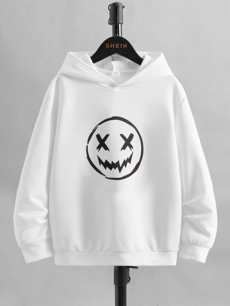 SHEIN 男孩卡通圖案連帽衫