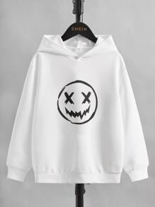 SHEIN 男孩卡通圖案連帽衫