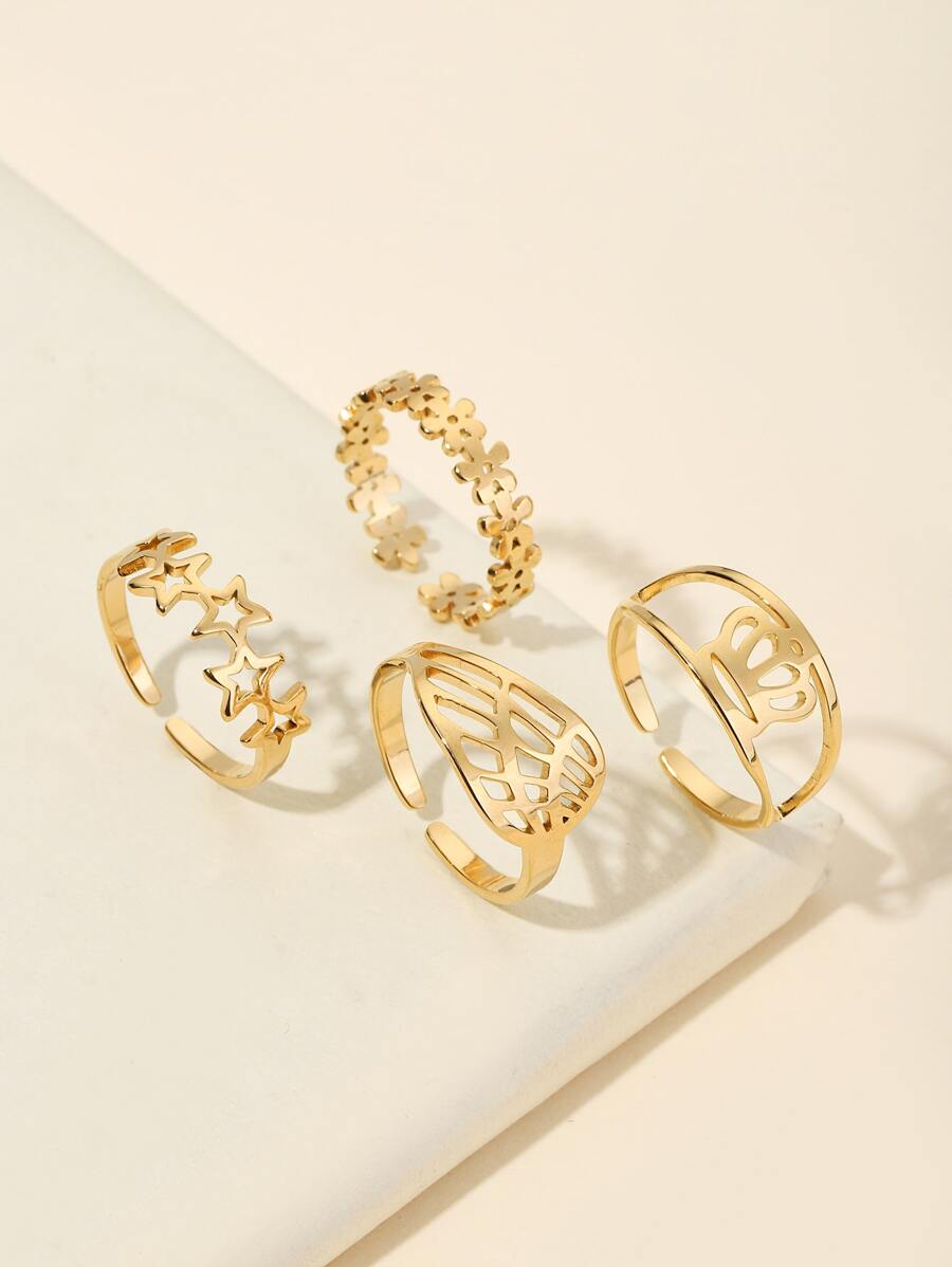 Bộ 4 Vòng Tay Hoa Sao - Vàng - Xem 1