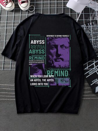 Männer T-Shirt mit Buchstaben Grafik