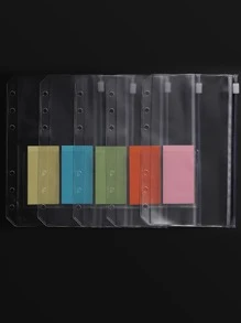 5pcs Random Color Binder Pocket