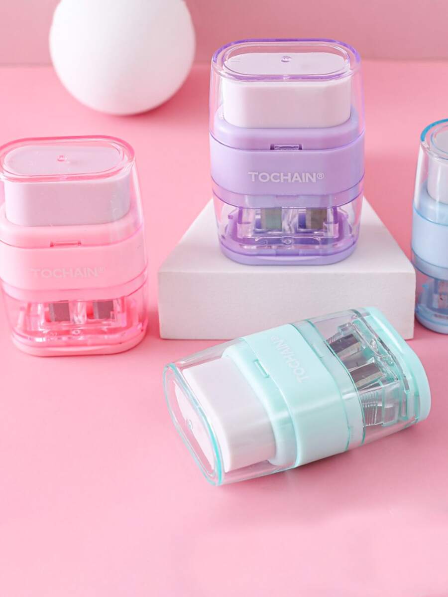 1peça Apontador de lápis cor aleatória - Multicolorido - Ver 1