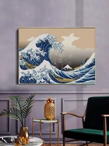 Tranh kim cương tự làm họa tiết sóng không có khung - Nhiều màu - Xem 6