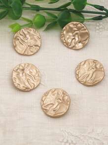 5入組紋理質感DIY縫紉按鈕