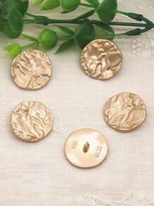 5入組紋理質感DIY縫紉按鈕