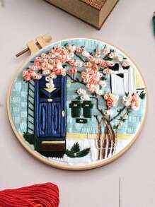 1set Floral Pattern Hand Embroidery - Multicolor - View 1