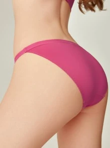 Plain Low Rise Panty - Red Violet - View 2