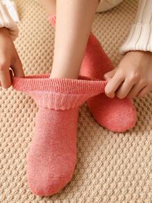 3 pares Calcetines de tripulación unicolor - Multicolor - Ver 4