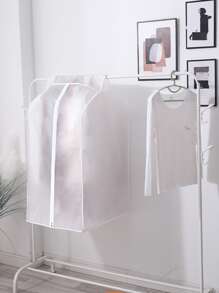 1pc 3D Zipper Clothes Dust Cover, Clothes Storage Wardrobe Suit Case Cover, Home Organizer Bag, Dress Suits Garment Bags For Clothes - Clear - View 1