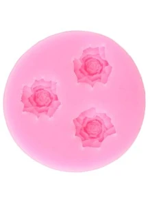 1pc Flower Shaped DIY Silicone Mold - Pink - View 3
