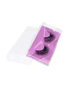 1 Pair Of Complete Eyelashes Thick Curling 14mm Fluffy Slim Fake Eyelashes Daily EXTRA Long Is Naturally Slender - Black - View 2