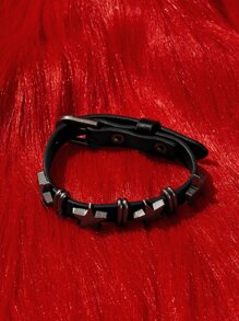 ROMWE Grunge Punk Pulsera con diseño de estrella - Negro - Ver 2