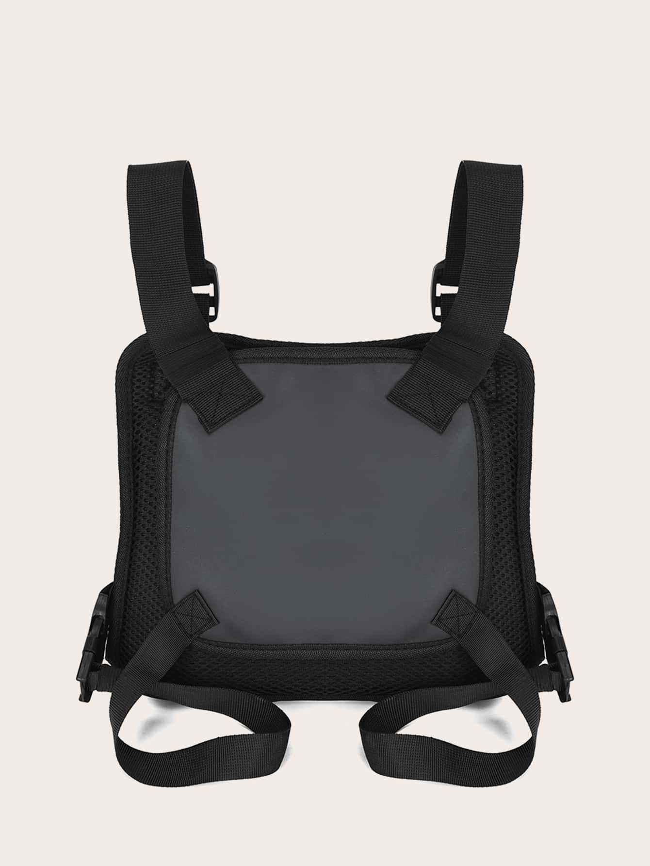 男士前口袋胸包 - 灰色 - 查看 4