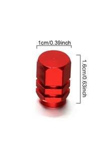 4pcs Car Tire Valve Cap - Red - View 3