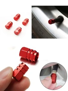 4pcs Car Tire Valve Cap - Red - View 4