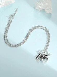 Collar con colgante araña - Plata antigua - Ver 4