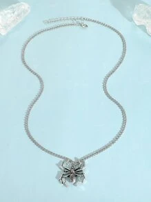 Collar con colgante araña - Plata antigua - Ver 5