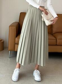 DAZY 高腰百褶裙 - 薄荷綠 - 查看 3