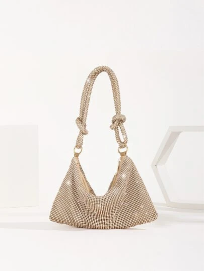 Lätt, Business Casual Strassdekor Bucket Bag Mini Dragsko Design, Genomskinlig Väska Imitationspärlväska Aftonväska, Middagsväska Glamorös, Elegant, Utsökt, Tyst Lyxig Strass För Festtjej, Kvinna, Brud Perfekt För Fest, Middag/Bankett Julfestklänning, Perfekt Matchande Med Brudföljet, Bästa Valet Elegant Väska För Möhippa, Väskor Dam Eleganta