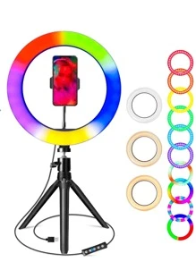 Đèn vòng selfie 10 inch với giá ba chân - màu đen - Xem 1