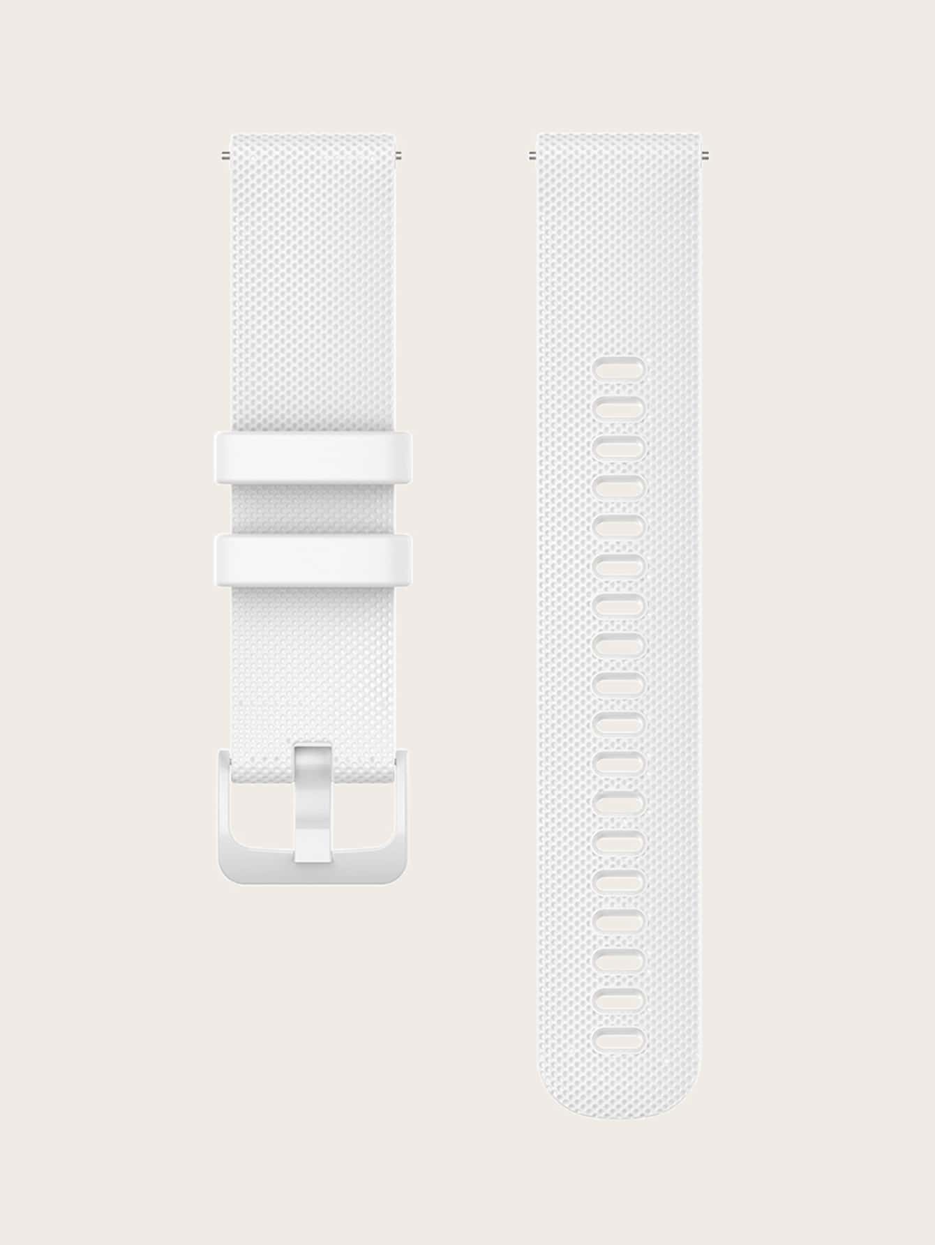 1pc Plain Watchband Compatible With Amazfit GTS - White - View 1
