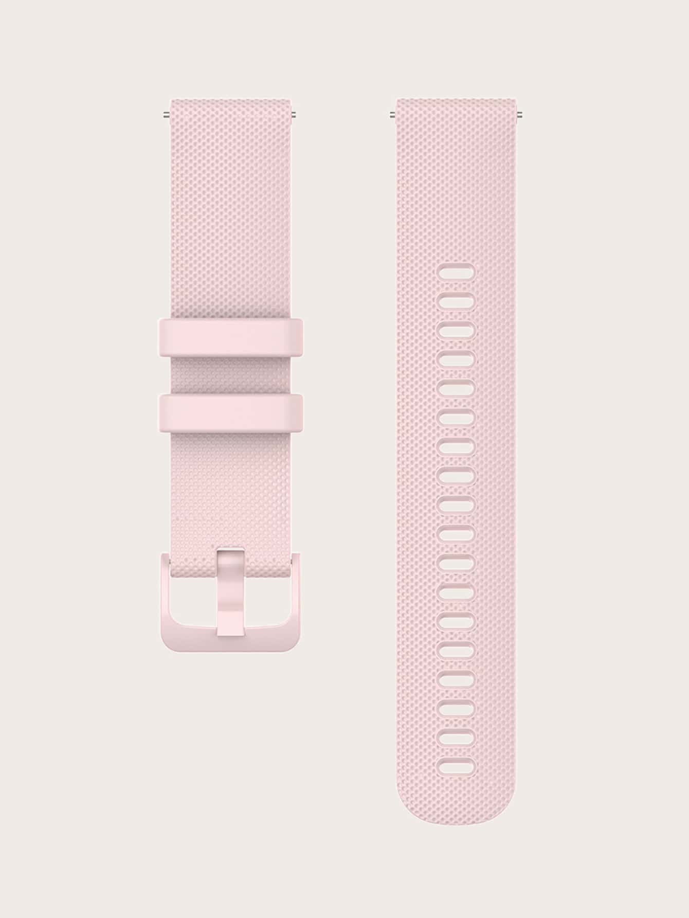 Solid Silicone Watchband - Baby Pink - View 1