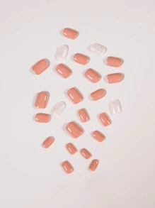 24 móng tay giả và 1 miếng băng keo và 1 giũa móng tay - trái cam - Xem 4