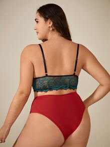 Set de lencería con encaje floral - Multicolor - Ver 2