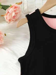 Bộ hai mảnh Gái Tương phản ràng buộc Khối Màu Giải trí - Nhiều màu - Xem 5