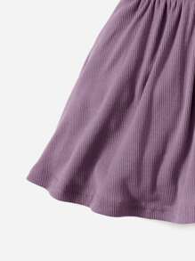 SHEIN Baby One Shoulder A-line Dress - Mauve Purple - View 3