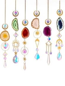 1pc Natural Crystal Decor Random Hanging Decoration - Multicolor - View 4