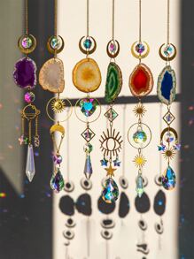 1pc Natural Crystal Decor Random Hanging Decoration - Multicolor - View 3