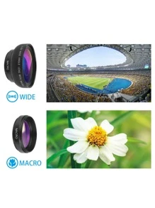 Ống kính kẹp macro góc rộng 2 trong 1 cho điện thoại có túi đựng - màu đen - Xem 7