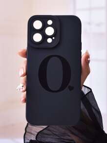 1pc Heart & Letter Graphic Phone Case - Multicolor - View 2