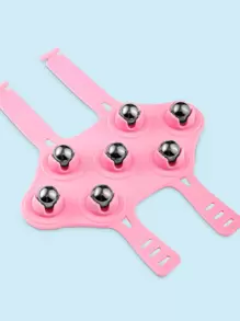 1 pieza Masajeador corporal de rodillo con cuentas, accesorios de gimnasio, deporte, ejercicio en casa, accesorios deportivos, accesorios de gimnasio, accesorios de CrossFit - Rosa - Ver 4