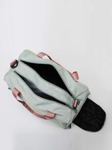 Minimalist Double Handle Duffel Bag Bag For School School Accessories School Stuff - Mint Green - View 2