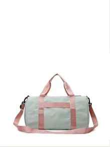 Minimalist Double Handle Duffel Bag Bag For School School Accessories School Stuff - Mint Green - View 4