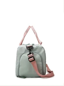 Minimalist Double Handle Duffel Bag Bag For School School Accessories School Stuff - Mint Green - View 5