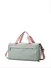 Minimalist Double Handle Duffel Bag Bag For School School Accessories School Stuff - Mint Green - View 6