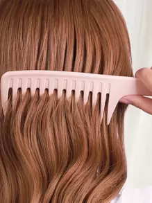 salon fashion 1 把宽齿梳，用于美发造型，大号解结梳，带手柄和挂孔，造型和专业护发梳，适用于各种卷发、长发和湿发。（粉色） 美发梳、梳子、美发工具、美发产品和配件，适用于理发店、美容院、旅行、返校季、旅行度假等场合，女士美发配件，梳子，背梳，造型梳，卷发梳，边缘梳，梳子，梳头，梳子套装，梳子，卷发梳，解结梳，女士梳子，头发，旅行，美发产品，美发工具，美发用品，理发师，理发师配件，理发店，美发设备 - 粉色 - 查看 5